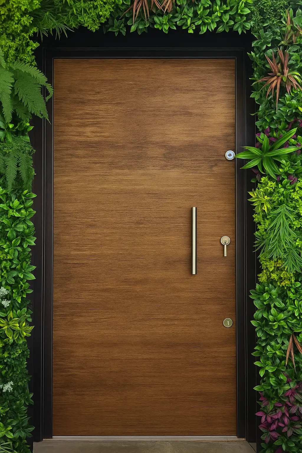 Puerta Blindada Textura Roble