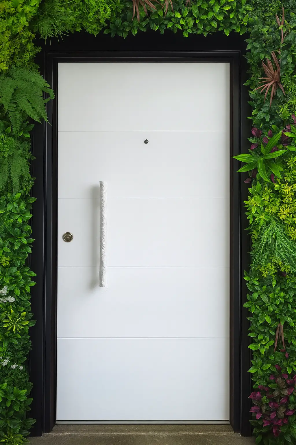 Puerta Blindada Blanco Moderno